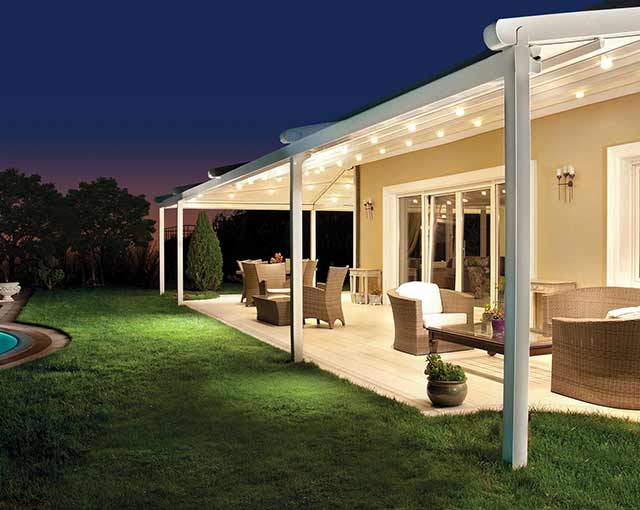 pergola en aluminium blanche sur mesure