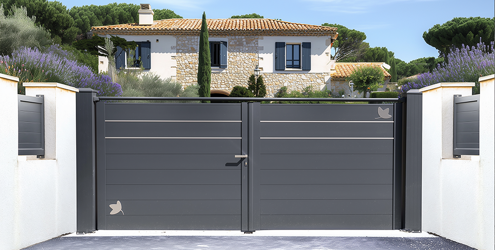 Portail sur mesure Ollioules en aluminium par Var-Pose-Alu dans le Var 83